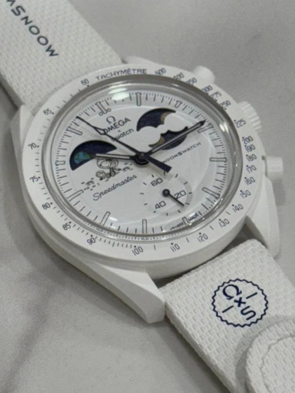 Omega x Swatch Moonswatch Mission to Earthphase White Chronograph Quartz